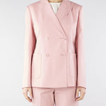 Blazer Rosa doppiopetto in lana stretch WKDZINNIA 4 MAX MARA WEEKEND 