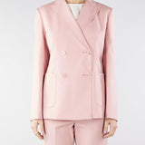 Blazer Rosa doppiopetto in lana stretch WKDZINNIA 4 MAX MARA WEEKEND 