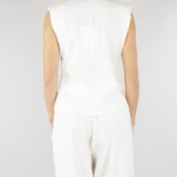 Top Bianco con nodo e volant SS260153 1 ELEH 