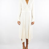 Abito Milk in georgette con collana tubolare ABT0356E2 DZ9 ELISABETTA FRANCHI 