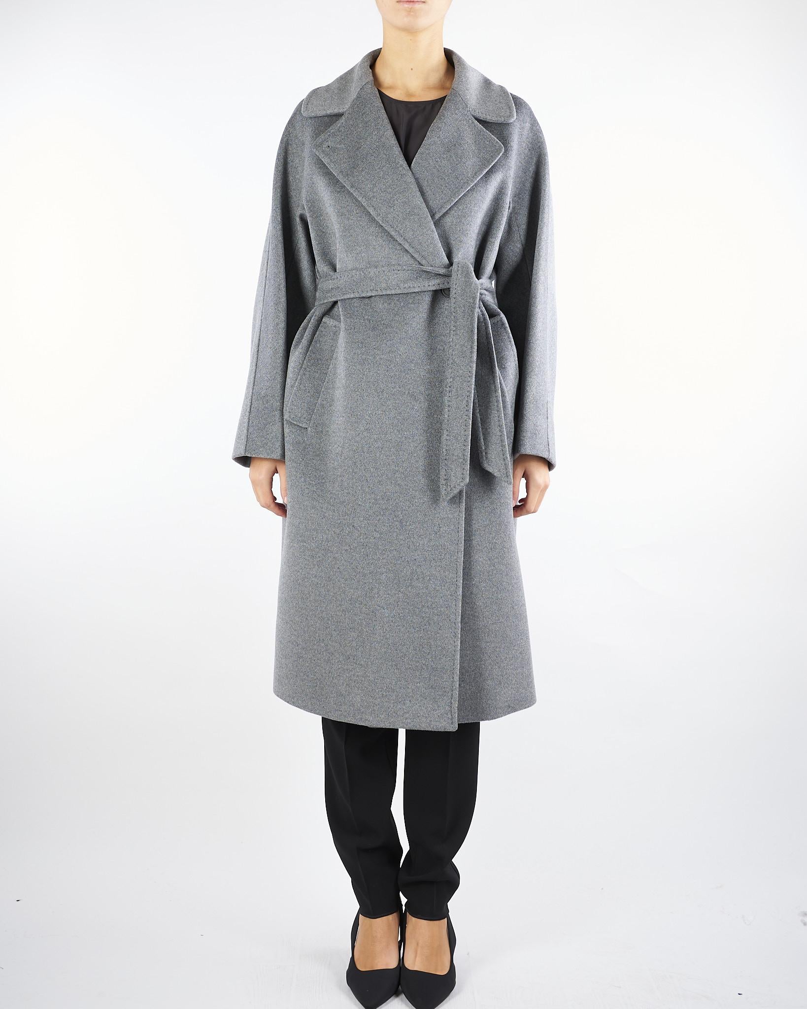 Cappotto Grigio  midi doppiopetto in lana Resina RESINA 11 MAX MARA WEEKEND 