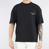 T-shirt Nero con ricamo logo Relaxed fit