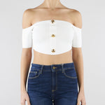 Top in maglia Avorio TK86B62E2 360 ELISABETTA FRANCHI 