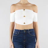 Top in maglia Avorio TK86B62E2 360 ELISABETTA FRANCHI 