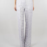 Pantalone jacquard Polvere relax fit elasticato in seta lino ricamato PT117350330051 760 SEVENTY 