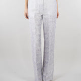 Pantalone jacquard Polvere relax fit elasticato in seta lino ricamato PT117350330051 760 SEVENTY 