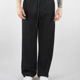 Pantalone Nero in tessuto fluido con gamba e fondo ampio PA3696 9 I'M BRIAN 