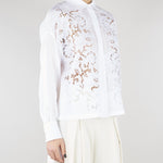 Camicia Bianco boxy in tela ramié con ricamo MSTCALI 31 MAX MARA STUDIO 
