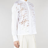 Camicia Bianco boxy in tela ramié con ricamo MSTCALI 31 MAX MARA STUDIO 