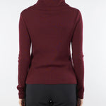 Maglia aderente Bordeaux con collo ad anello CORINNE 3 MARELLA 