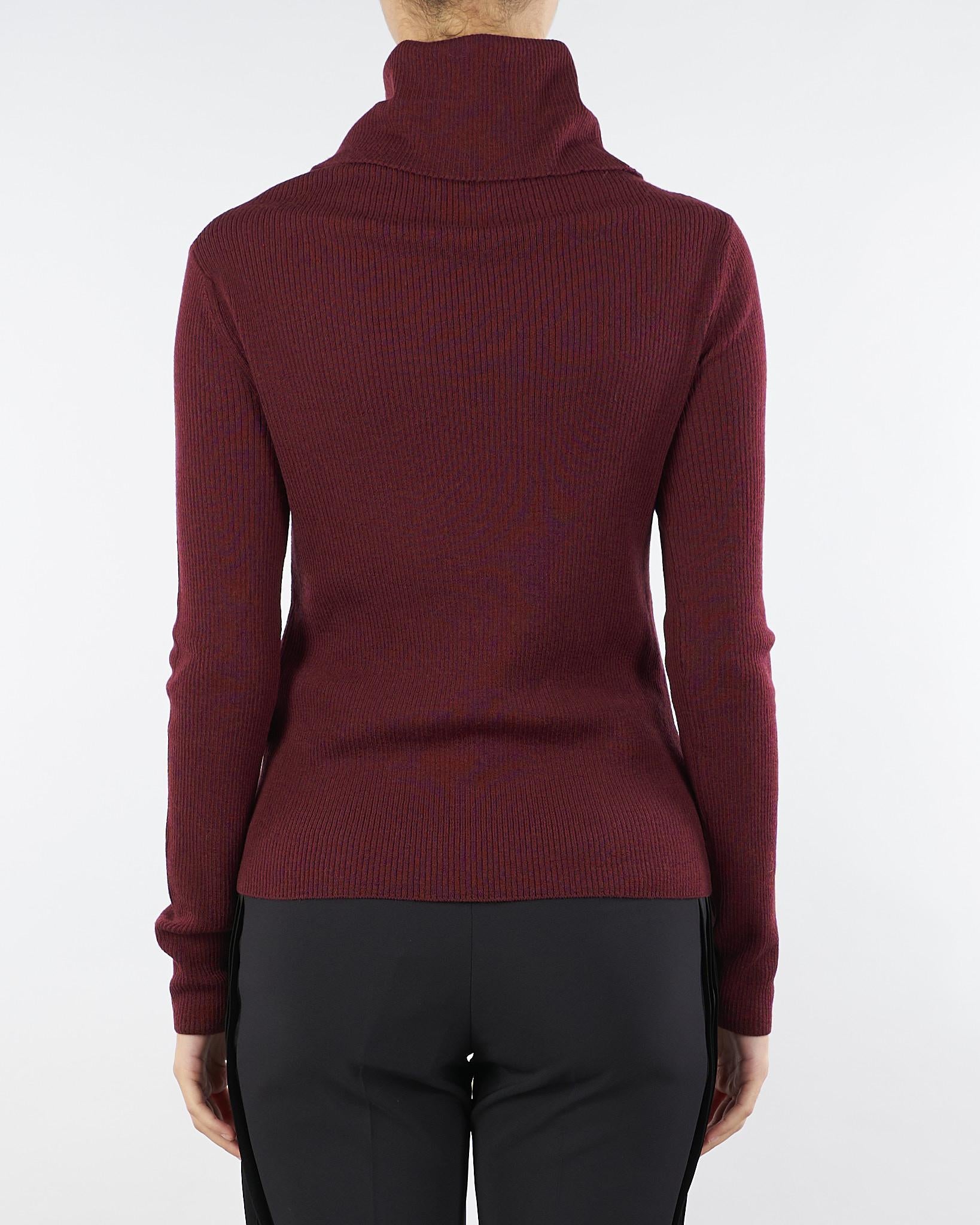 Maglia aderente Bordeaux con collo ad anello CORINNE 3 MARELLA 