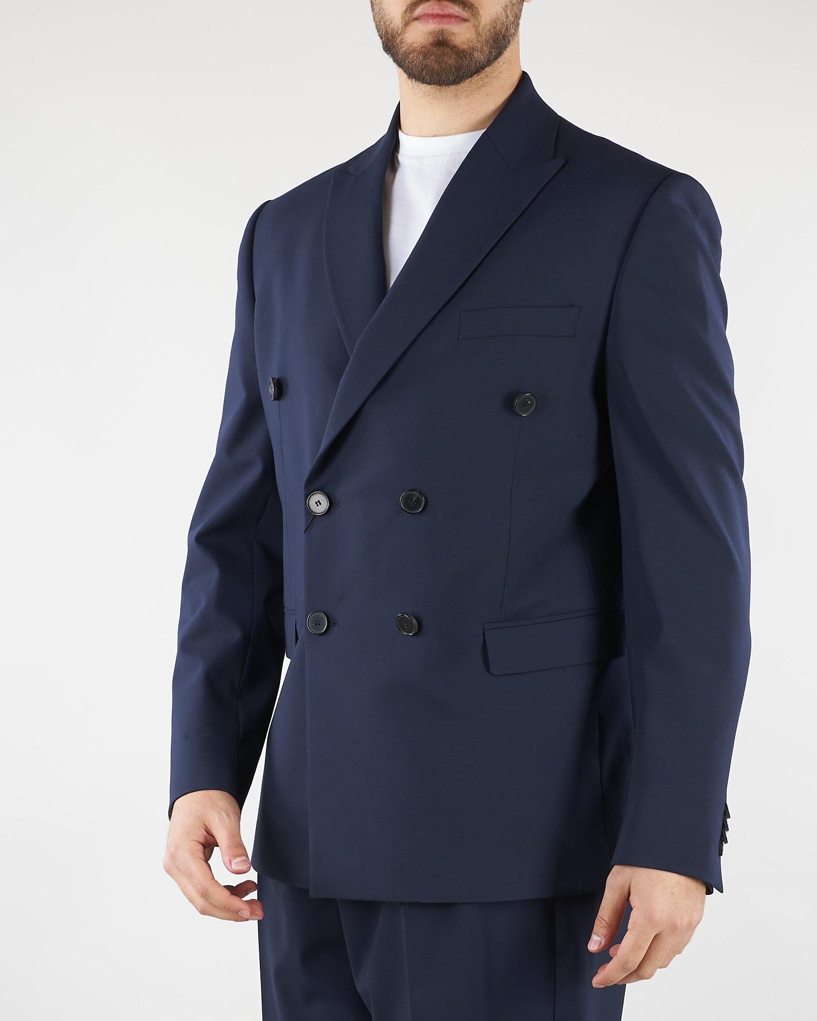 Giacca Blu doppiopetto Relaxed fit B6AB0020 89M AMARANTO 