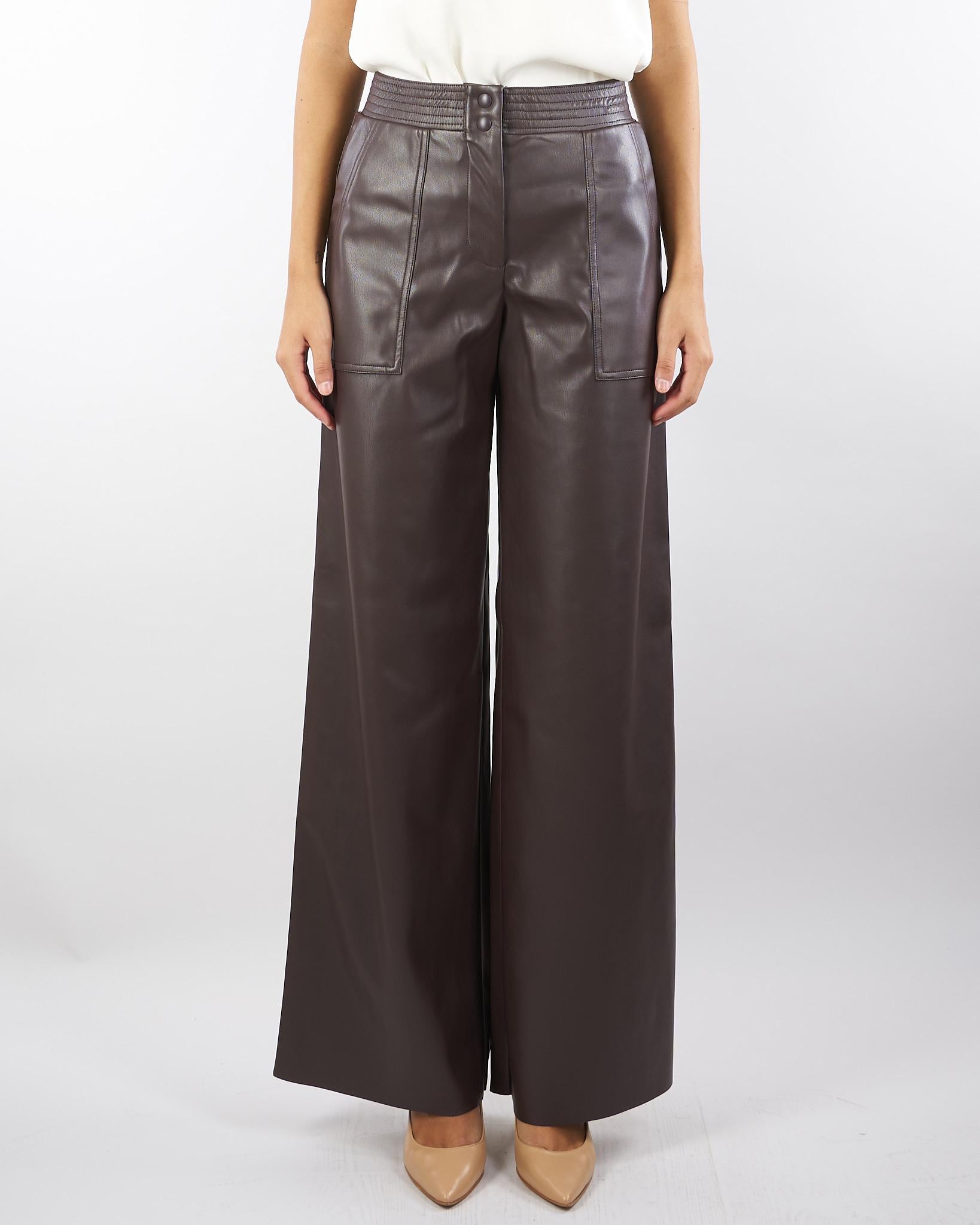 Pantalone Moka in ecopelle Eleven ELEVEN 650 NENETTE 