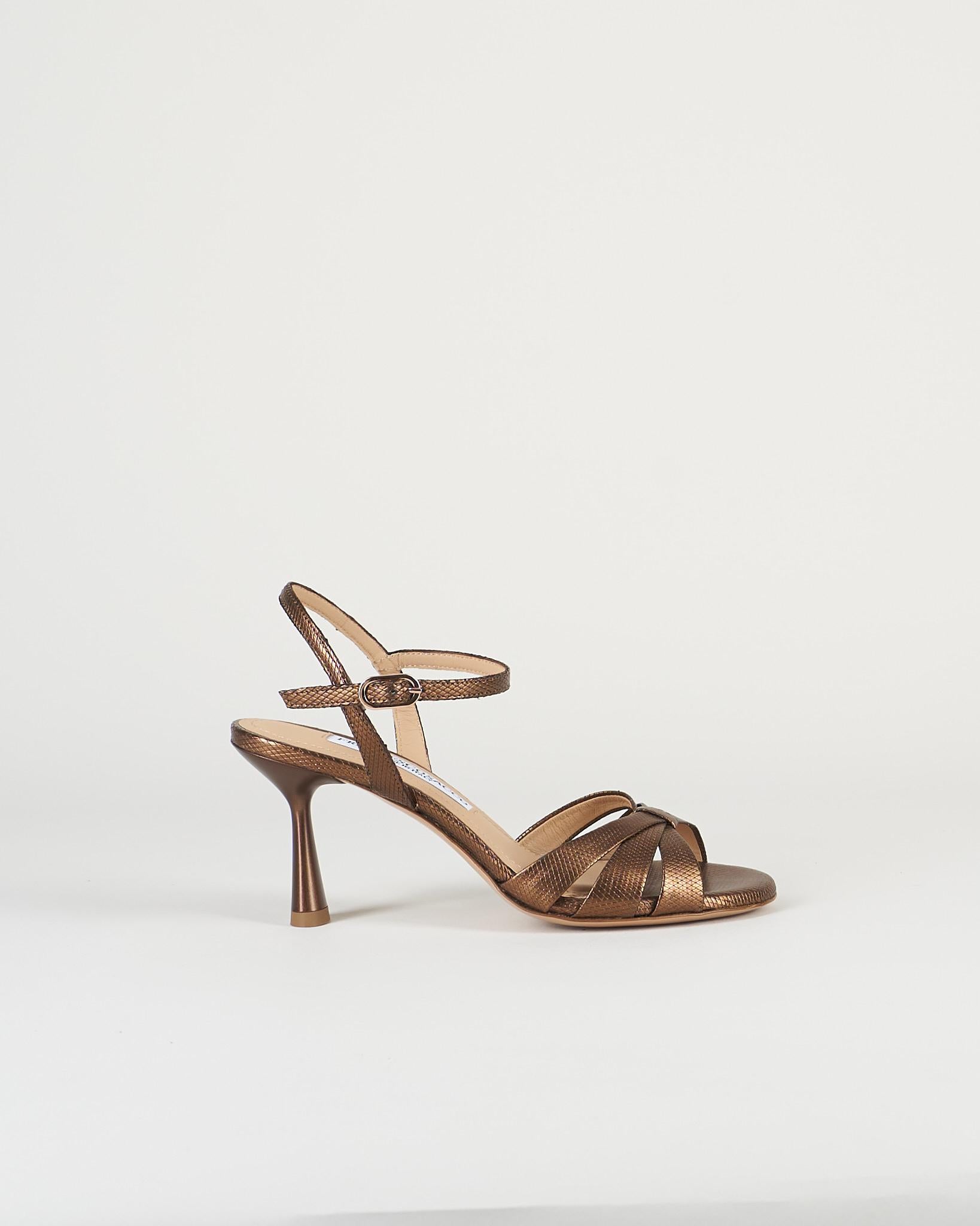 Sandali Bronzo in pelle lamè 7541 40 FRANCESCO SACCO 