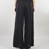 Pantalone Nero wide leg con inserti in pizzo SP5NT031 0001 ICONA 