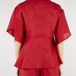 Blusa Rosso in lino SP5LE033 4031 ICONA 