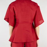 Blusa Rosso in lino SP5LE033 4031 ICONA 
