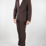 Pantalone Marrone in pura lana vergine e seta 2745792718487 30 CORNELIANI 