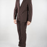 Pantalone Marrone in pura lana vergine e seta 2745792718487 30 CORNELIANI 