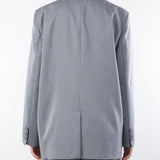 Blazer Grigio Oversized con Spilla a Rosa TF0372 38 VICOLO 