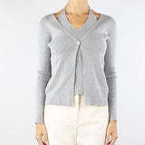 Maglia a costine con fake top No Secrets