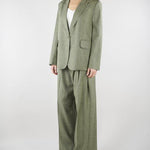 Pantalone Verde Ampio con Cinturino TAB0092 17 VICOLO 