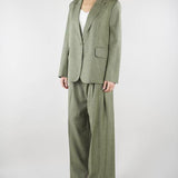 Pantalone Verde Ampio con Cinturino TAB0092 17 VICOLO 