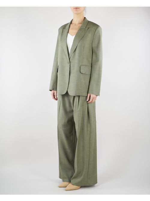 Pantalone Verde Ampio con Cinturino TAB0092 17 VICOLO 