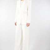 Pantaloni Bianco a palazzo ricamati TE2023 381 TWIN SET 