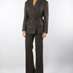 Giacca Moro check con cintura TF0132 85 VICOLO 