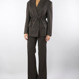 Giacca Moro check con cintura TF0132 85 VICOLO 