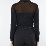 Dolcevita Nero in maglia con logo gioiello MK54T57E2 110 ELISABETTA FRANCHI 