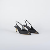 Slingback Nero con tacco scultura SA17L56E2 110 ELISABETTA FRANCHI 