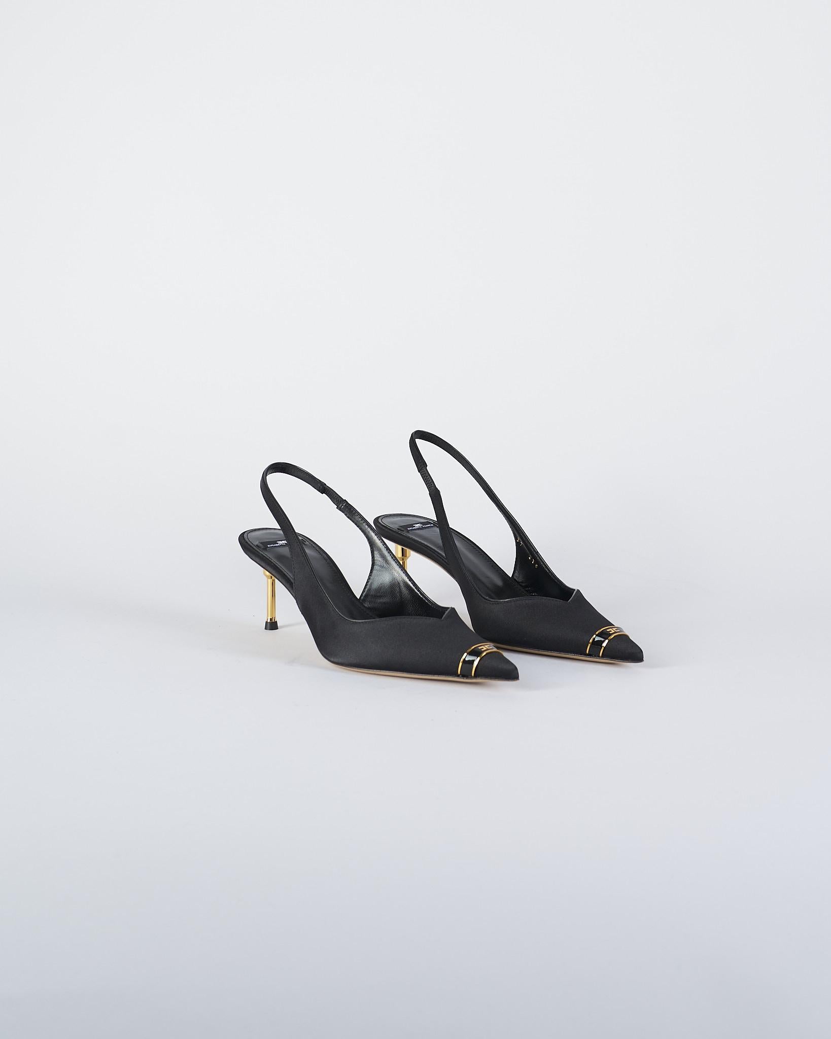 Slingback Nero con tacco scultura SA17L56E2 110 ELISABETTA FRANCHI 