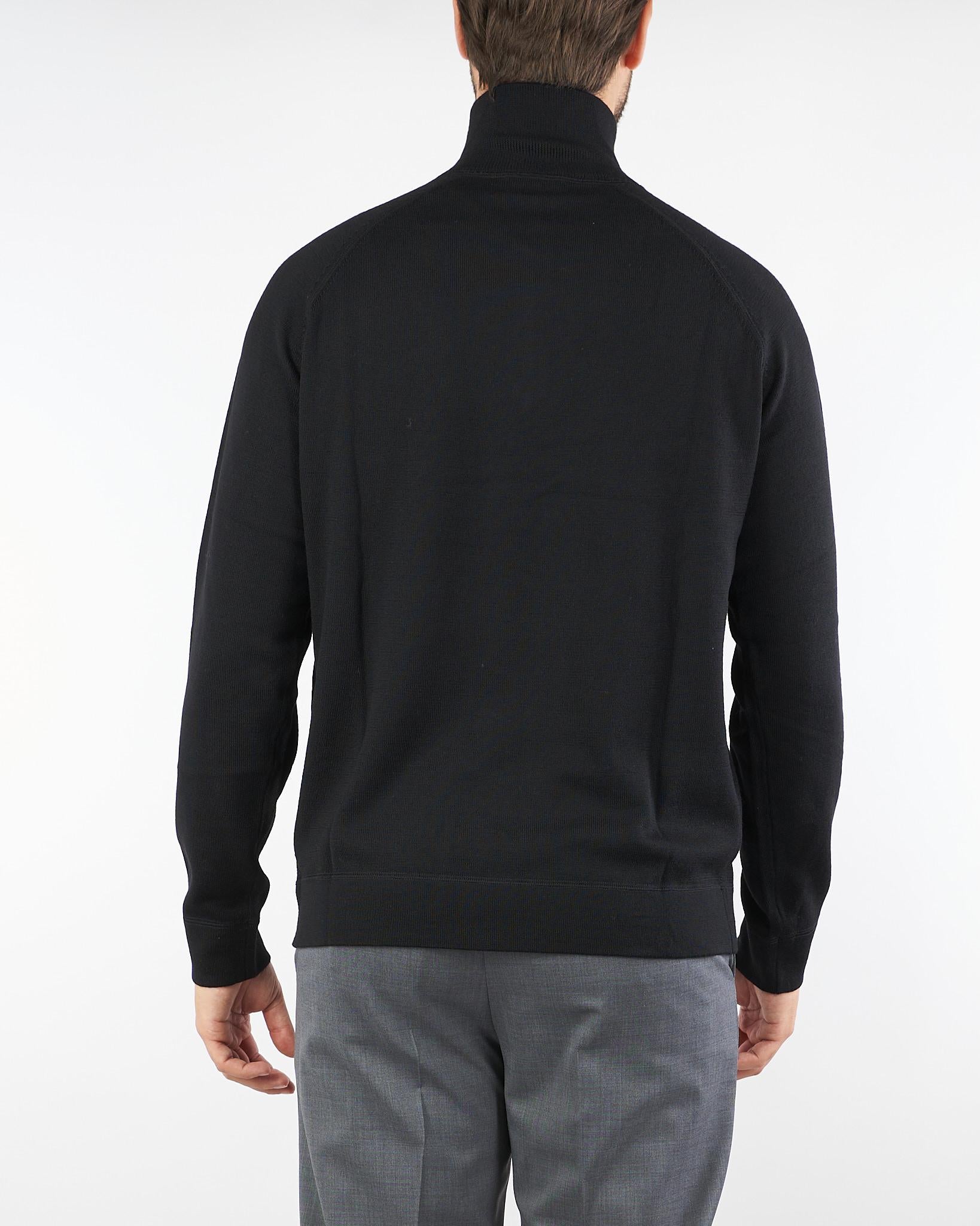Maglia Nero Dolcevita Quarter Zip A037F001 9000 PAOLO PECORA 