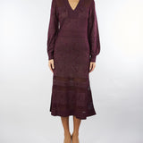 Abito Bordeaux in maglia jacquard TP3381 12367 TWIN SET 