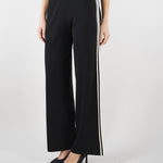 Pantalone in maglia Nero con profili a contrasto SP5NT013 0001 ICONA 
