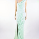 Abito lungo Mentra monospalla con drappeggio