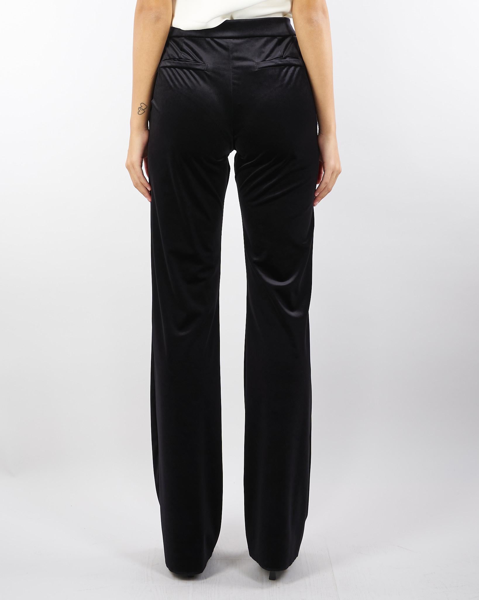 Pantaloni Nero in jersey velluto PLINIO 3 PENNY BLACK 