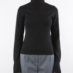 Maglia lupetto Nero in viscosa stretch RF5271MA41R 22222 BLUGIRL 