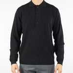 Maglia Polo Nero in pura lana L1MFW25266736 D001 LOW BRAND 