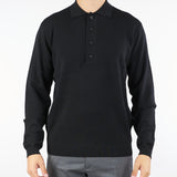 Maglia Polo Nero in pura lana L1MFW25266736 D001 LOW BRAND 