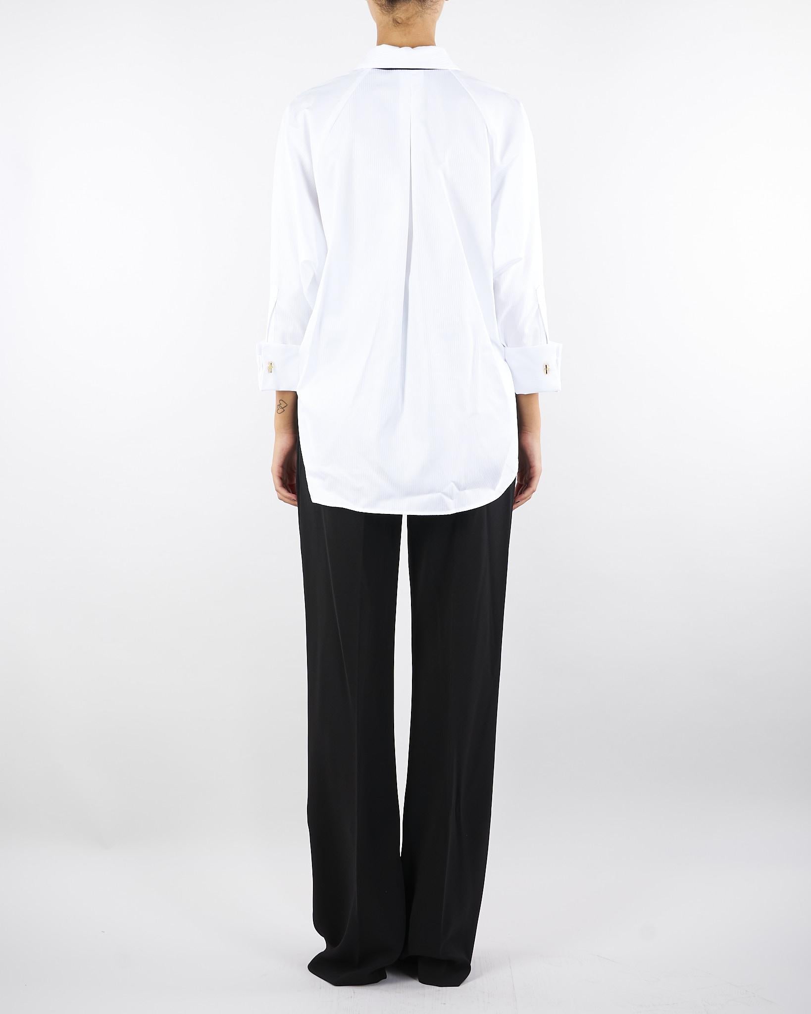 Tuta Bianco-Nero in popeline e crêpe leggero TU05656E2 221 ELISABETTA FRANCHI 