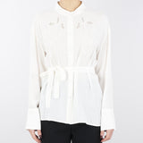 Camicia in georgette con ricamo