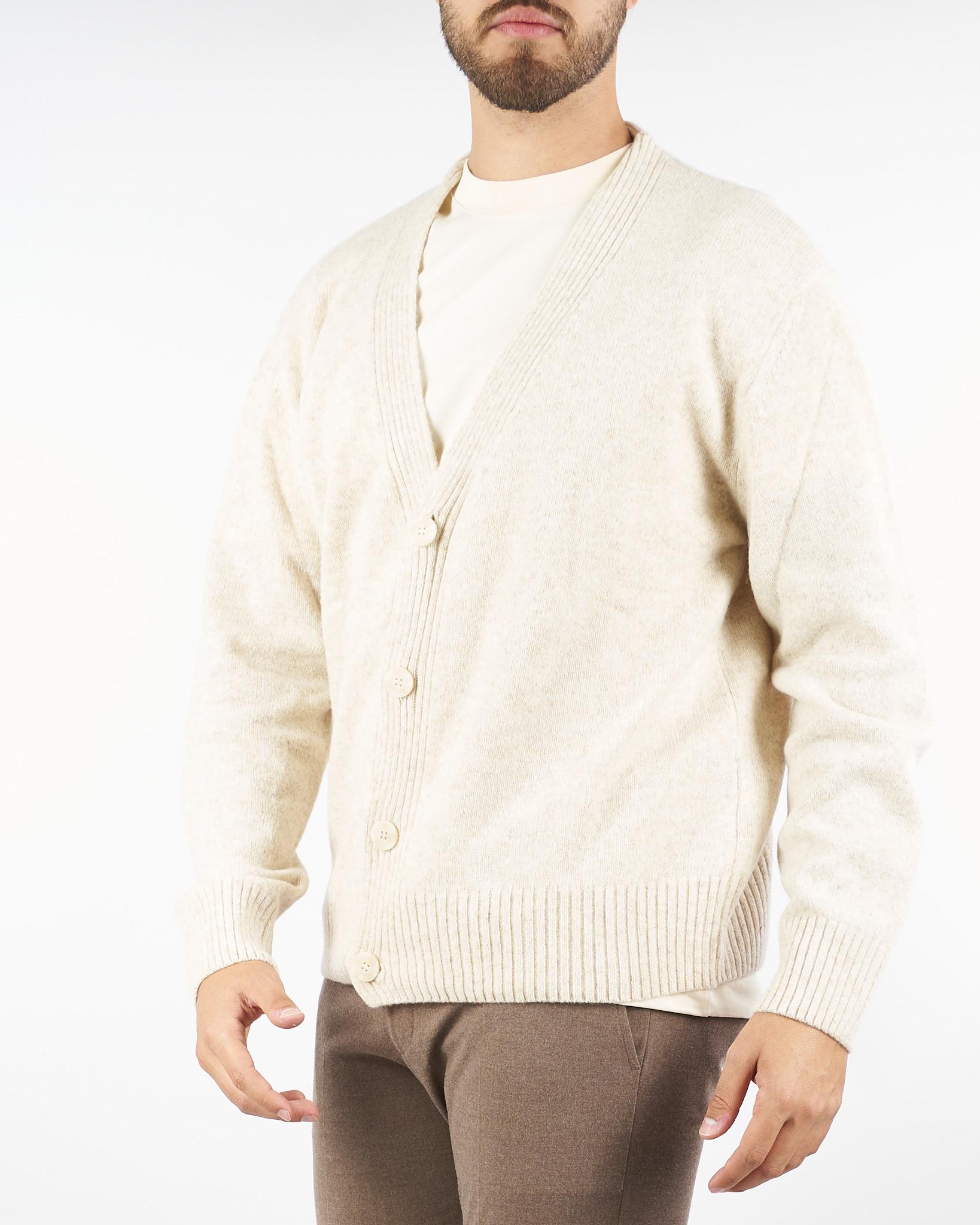 Cardigan Panna Melange in lana MA3405 2 I'M BRIAN 