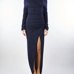 Abito lungo Blu in lurex AT127 89 ATELIER LEGORA 