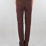 Pantaloni Cacao in tessuto tecnico bielastico con cintura PA17261E2 644 ELISABETTA FRANCHI 