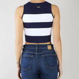 Top Blu-Panna in maglia a righe NS271 89 NO SECRETS 