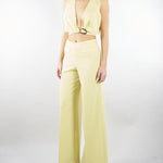 Top Lime cropped in tela fluida TO02101TTEL0015 V0774 SIMONA CORSELLINI 