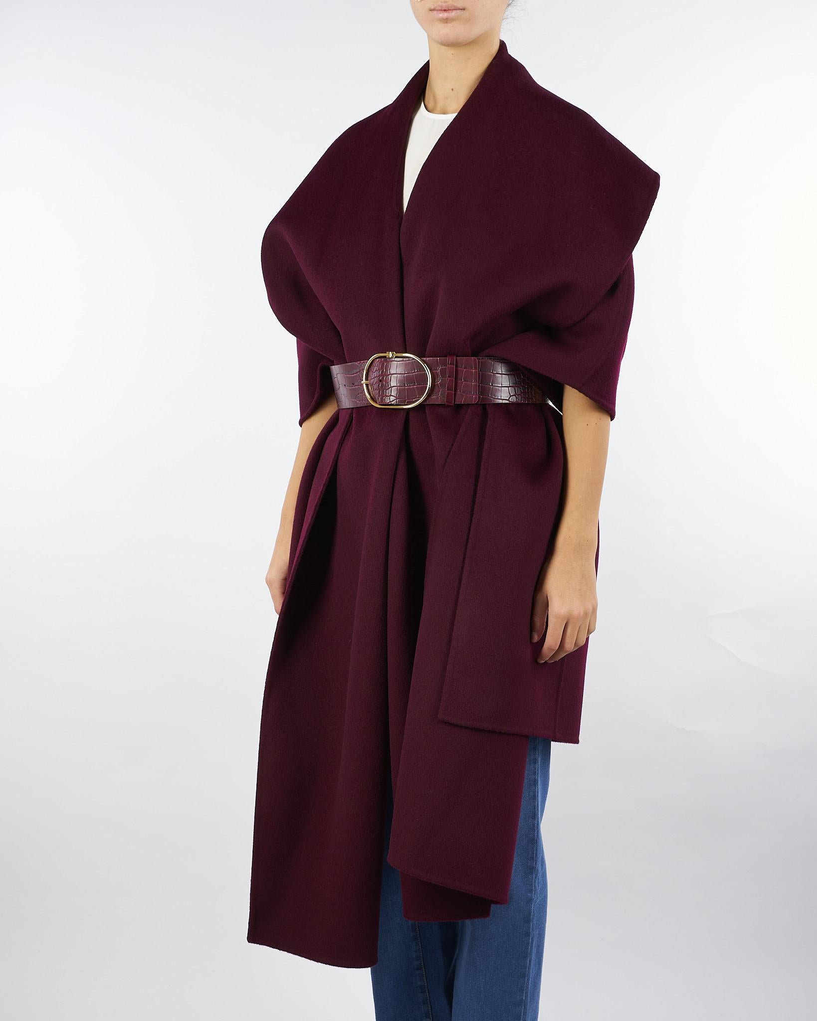 Mantella Merlot in panno di lana double CP67D56E2 EA4 ELISABETTA FRANCHI 